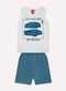 Kyly - Conjunto Infantil Menino Estampa Cinza - variação: Azul