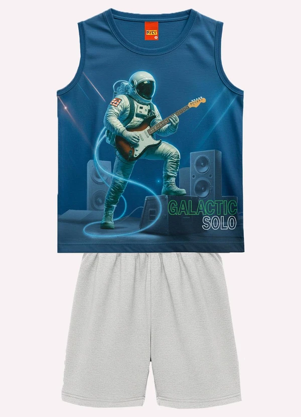 Kyly - Conjunto Infantil Menino Estampa Azul