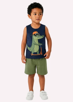 Kyly - Conjunto Infantil Menino Estampa Azul - KYLY