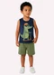 Kyly - Conjunto Infantil Menino Estampa Cinza - variação: Azul