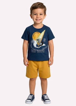 Kyly - Conjunto Infantil Menino Estampa Azul - KYLY