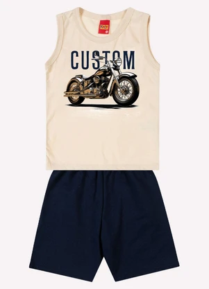 Kyly - Conjunto Infantil Menino Estampa Bege - KYLY