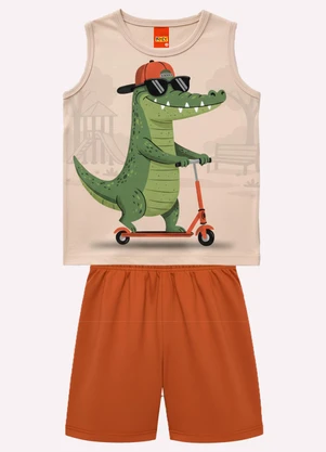 Kyly - Conjunto Infantil Menino Estampa Bege - KYLY