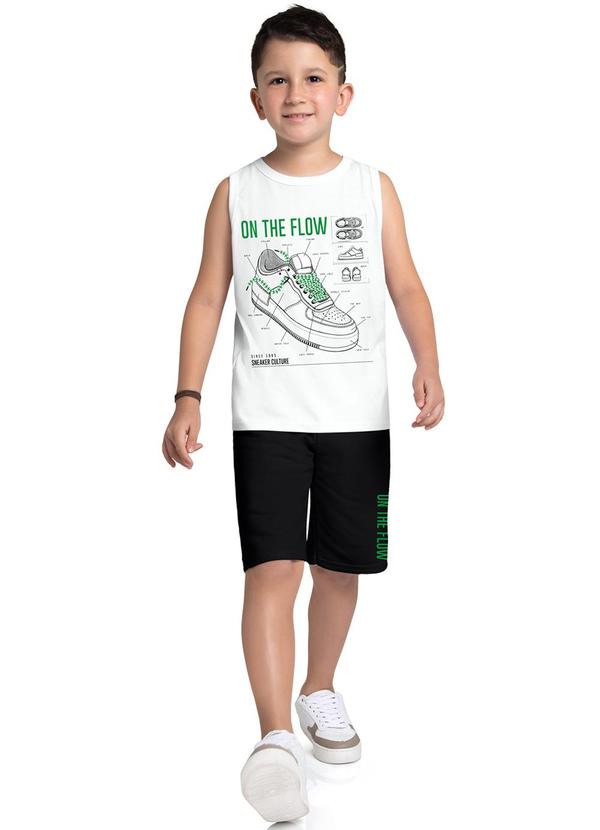 Kyly - Conjunto Infantil Menino Estampa Branco
