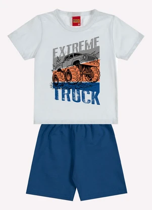 Kyly - Conjunto Infantil Menino Estampa Branco - KYLY