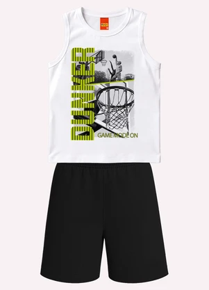 Kyly - Conjunto Infantil Menino Estampa Branco - KYLY
