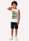 Kyly - Conjunto Infantil Menino Estampa Azul - variação: Branco