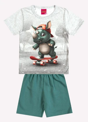 Kyly - Conjunto Infantil Menino Estampa Cinza - KYLY