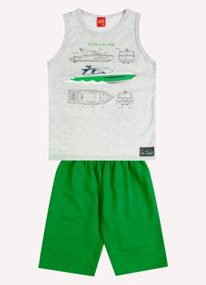 Kyly - Conjunto Infantil Menino Estampa Cinza - KYLY