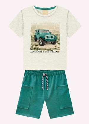Milon - Conjunto Infantil Menino Estampa Cinza - MILON
