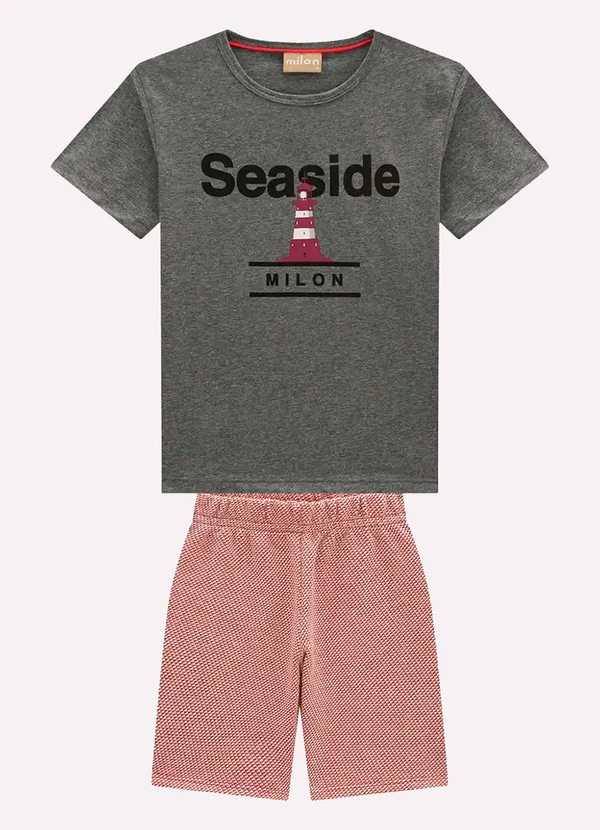 Milon - Conjunto Infantil Menino Estampa Cinza