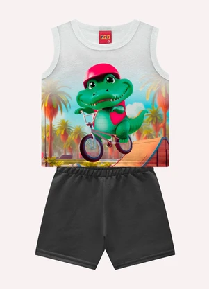 Kyly - Conjunto Infantil Menino Estampa Cinza - KYLY