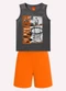 Kyly - Conjunto Infantil Menino Estampa Azul - variação: Cinza