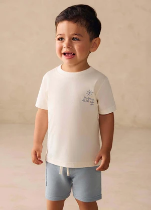 Colorittá - Conjunto Infantil Menino Estampa Costas Bege - COLORITTÁ