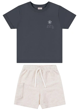 Colorittá - Conjunto Infantil Menino Estampa Costas Cinza - COLORITTÁ