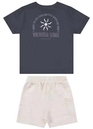Colorittá - Conjunto Infantil Menino Estampa Costas Cinza - COLORITTÁ
