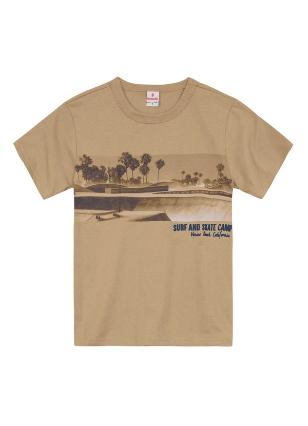 Brandili - Conjunto Infantil Menino Estampa de Praia Marrom 2