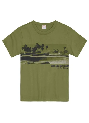 Brandili - Conjunto Infantil Menino Estampa de Praia Verde - BRANDILI