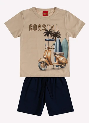 Kyly - Conjunto Infantil Menino Estampa Marrom - KYLY