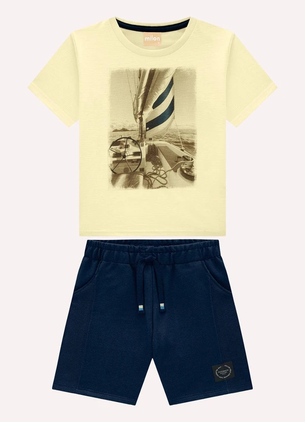 Milon - Conjunto Infantil Menino Estampa Amarelo