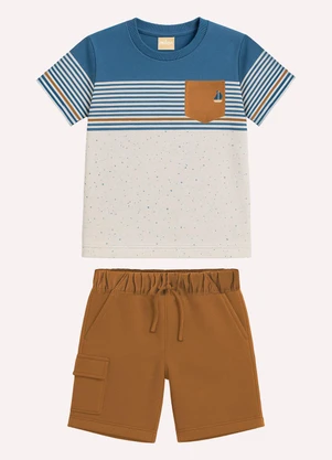 Milon - Conjunto Infantil Menino Estampa Azul - MILON