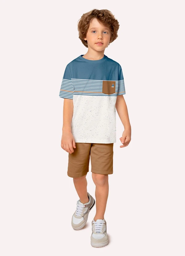 Milon - Conjunto Infantil Menino Estampa Azul