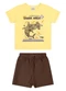 Elian - Conjunto Infantil Menino Estampa Oceano Amarelo - variação: Amarelo