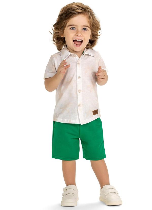 Kyly - Conjunto Infantil Menino Estampa Off White