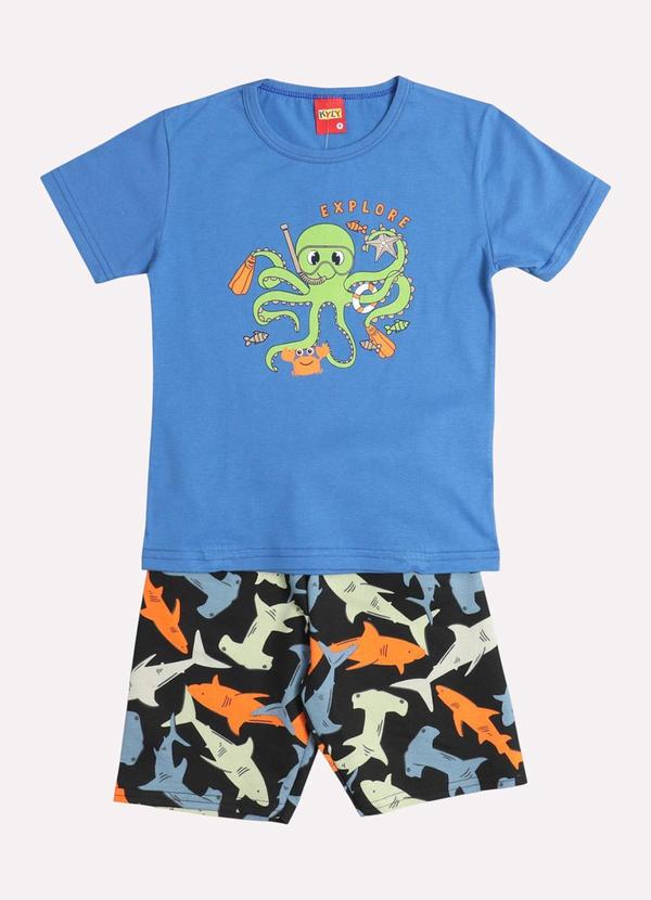 Kyly - Conjunto Infantil Menino Estampa Polvo Azul 1