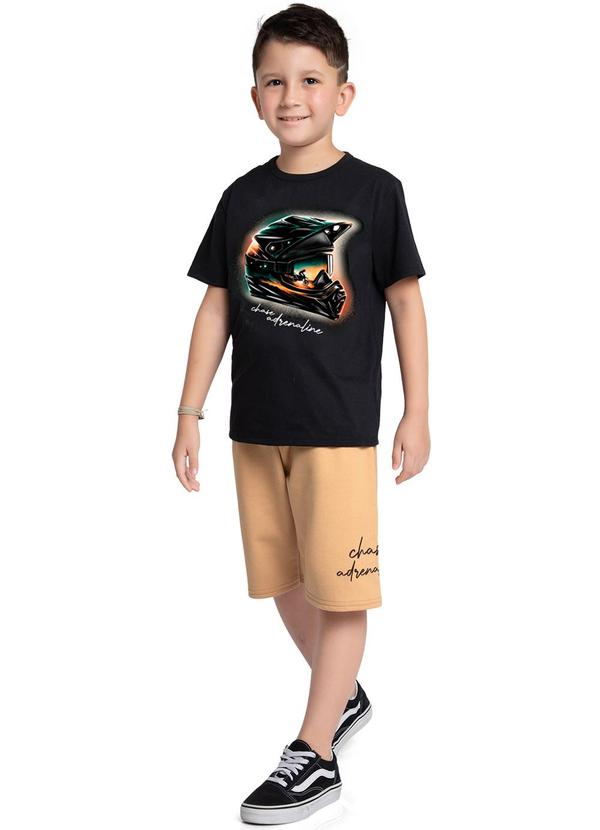 Kyly - Conjunto Infantil Menino Estampa Preto