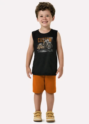 Kyly - Conjunto Infantil Menino Estampa Preto - KYLY