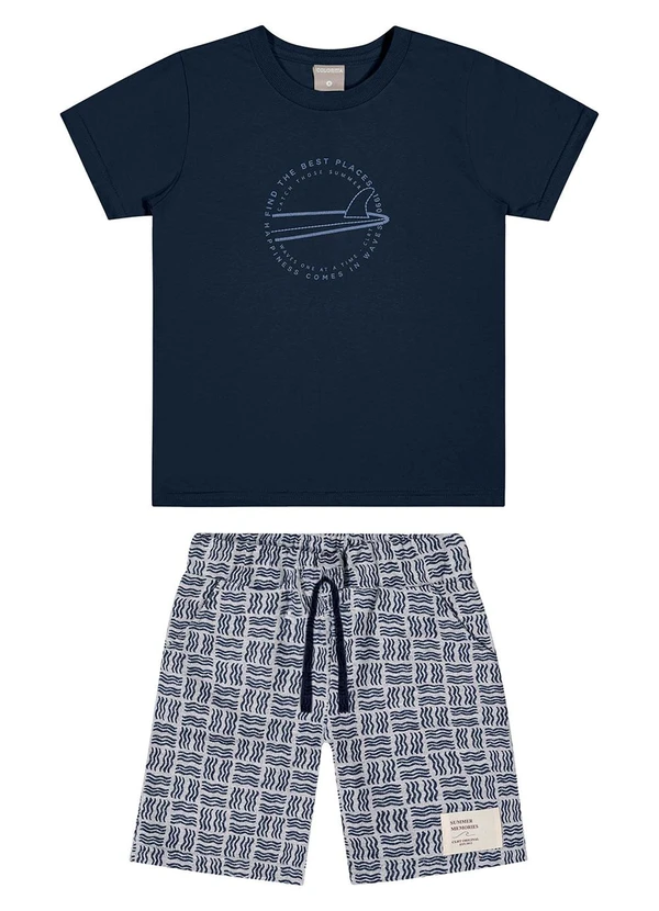 Colorittá - Conjunto Infantil Menino Estampa Puff Surf Azul 2