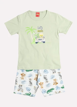 Kyly - Conjunto Infantil Menino Estampa Safari Verde - KYLY