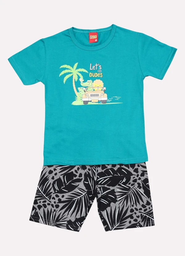 Kyly - Conjunto Infantil Menino Estampa Safari Verde 2
