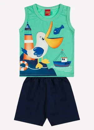 Kyly - Conjunto Infantil Menino Estampa Verde - KYLY