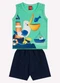 Kyly - Conjunto Infantil Menino Estampa Azul - variação: Verde