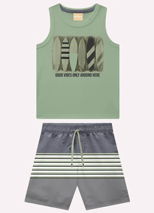 Milon - Conjunto Infantil Menino Estampa Verde - MILON