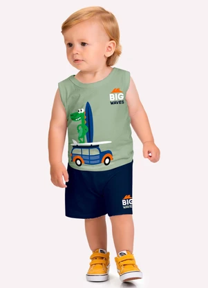 Kyly - Conjunto Infantil Menino Estampa Verde - KYLY