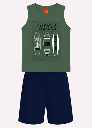 Kyly - Conjunto Infantil Menino Estampa Verde - KYLY