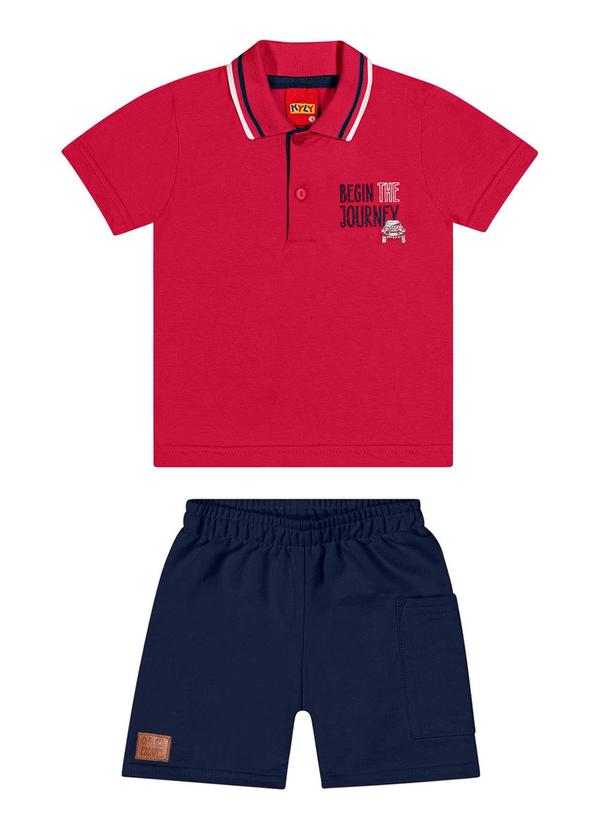 Kyly - Conjunto Infantil Menino Estampa Vermelho