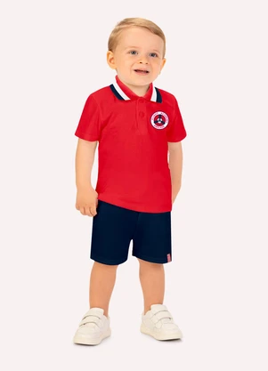 Kyly - Conjunto Infantil Menino Estampa Vermelho - KYLY