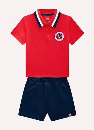 Kyly - Conjunto Infantil Menino Estampa Vermelho - KYLY