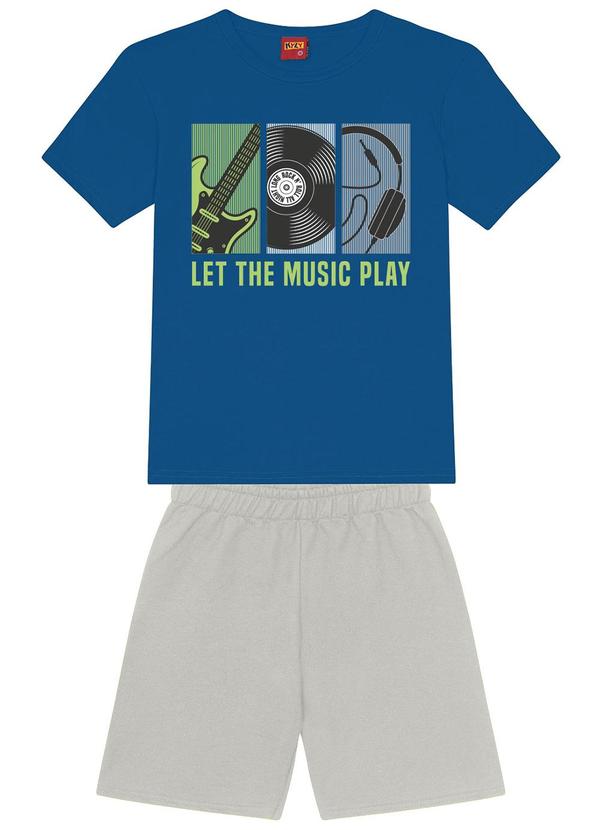 Kyly - Conjunto Infantil Menino Estampado Azul