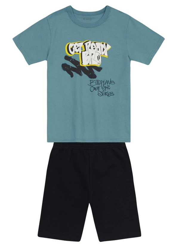 Brandili - Conjunto Infantil Menino Estampado Azul 2