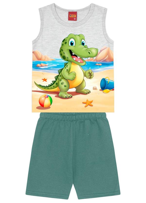 Kyly - Conjunto Infantil Menino Estampado Cinza