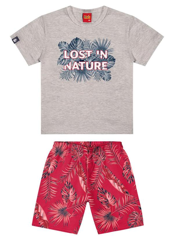 Kyly - Conjunto Infantil Menino Estampado Cinza