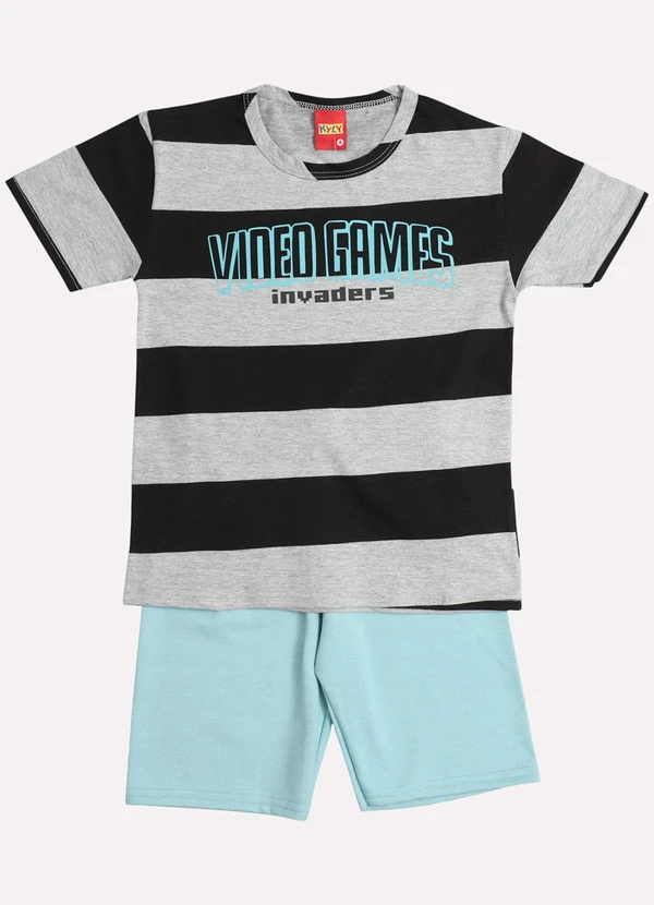 Kyly - Conjunto Infantil Menino Estampado Cinza 2