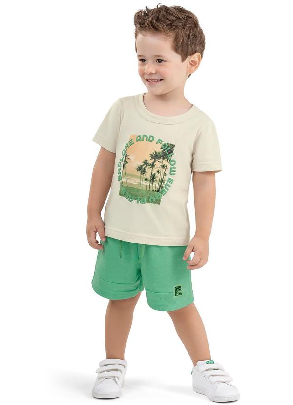 Elian - Conjunto Infantil Menino Estampado Elian Cinza