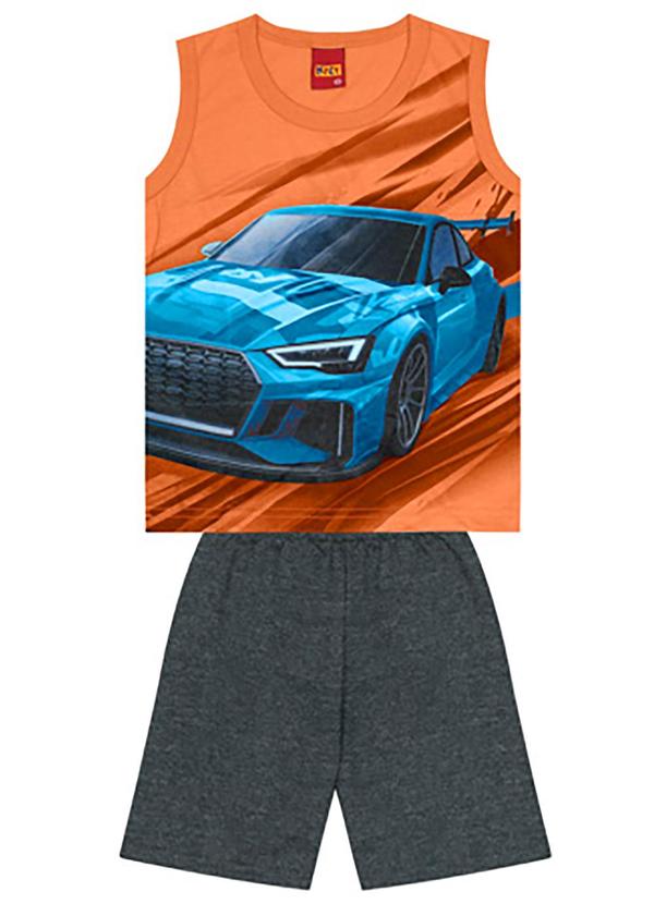 Kyly - Conjunto Infantil Menino Estampado Laranja