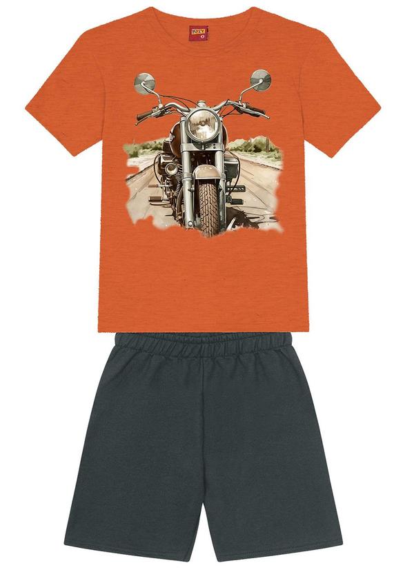Kyly - Conjunto Infantil Menino Estampado Laranja